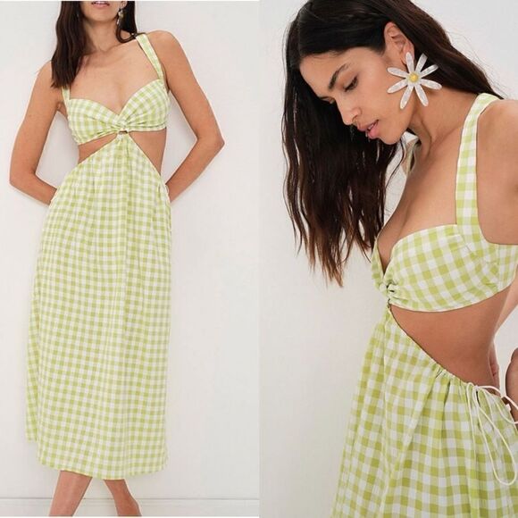 NWT For Love & Lemons Maureen Midi Dress - Picture 1 of 14